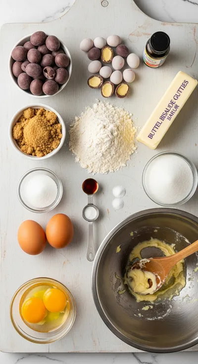 Cadbury Egg Cookies - cooking process