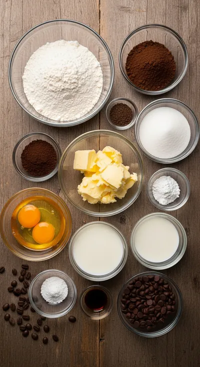 Chocolate Coffee Cake Recipe - cooking process