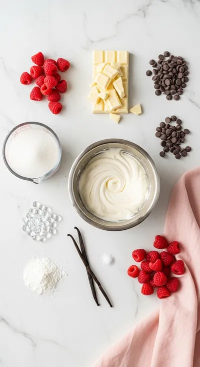 Raspberry Bavarois with White Chocolate Crisp - cooking process