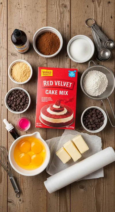 Red Velvet Brownies - cooking process