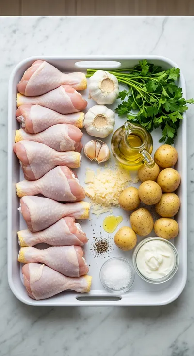 Slow Cooker Parmesan Garlic Chicken & Potatoes - cooking process